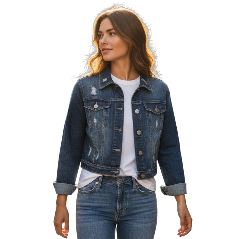 Rue21 Stylish Blue Denim Trucker Jacket